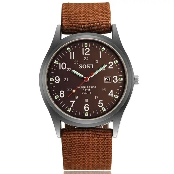 SOKI Men’s Analog Quartz‎ Date Display Military Watch. New - Picture 9 of 13